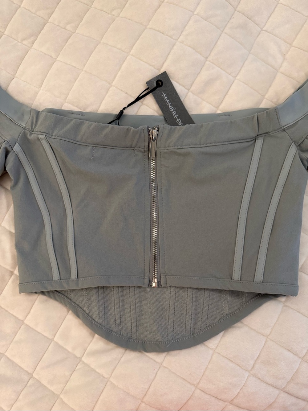 NWT MANIER DE VOIR Off-Shoulder Corset Top - Picture 5 of 7